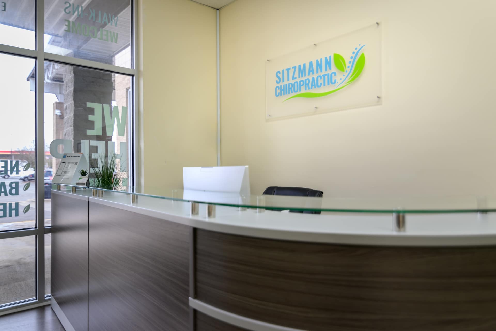 Chiropractic clinic front reception