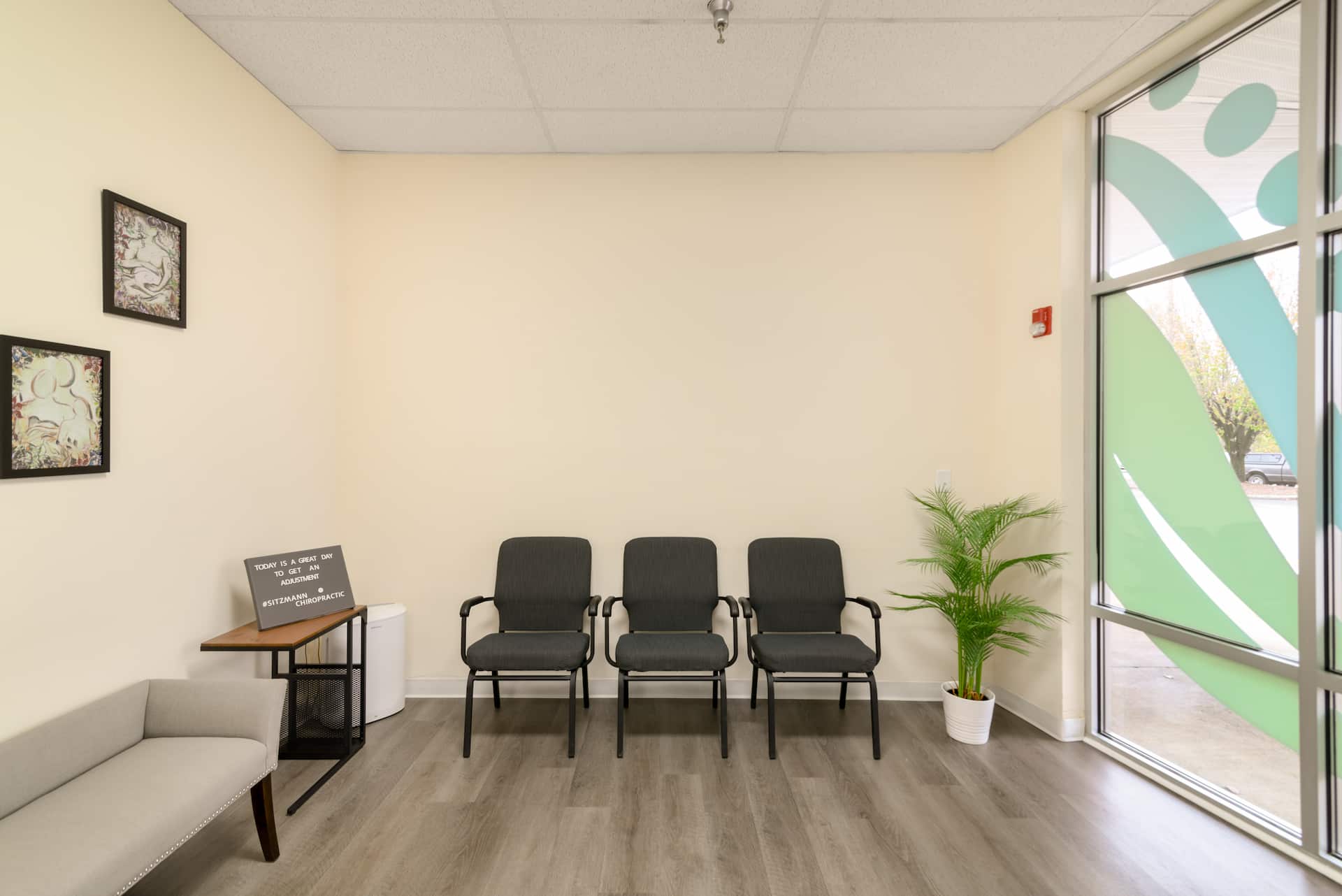 Clinic waiting area seating