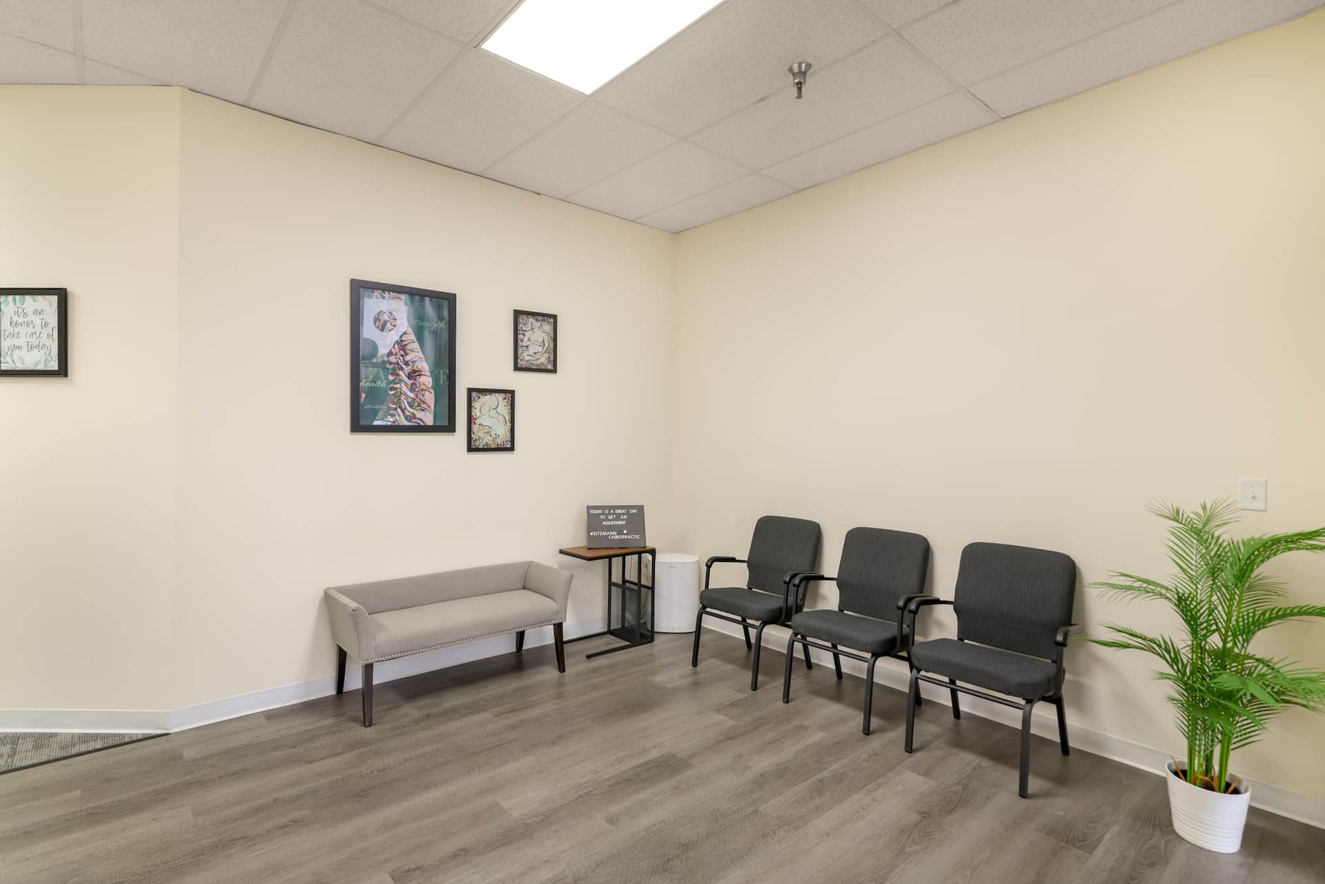 Chiropractic clinic waiting room