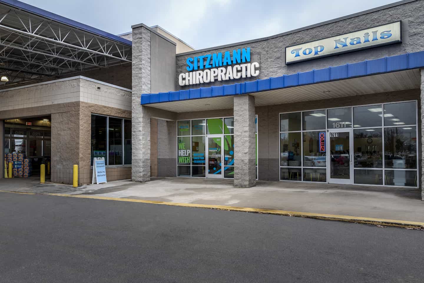 Full building chiropractic clinic exterior
